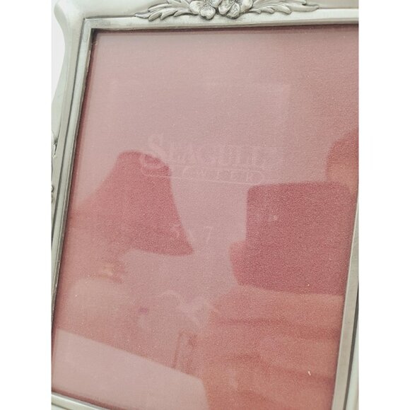 pewter picture frame, freestanding picture frame/zinn seagull. fine pewter. - Picture 4 of 10